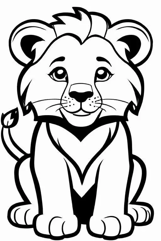 Lion Coloring Page 26 for Kids