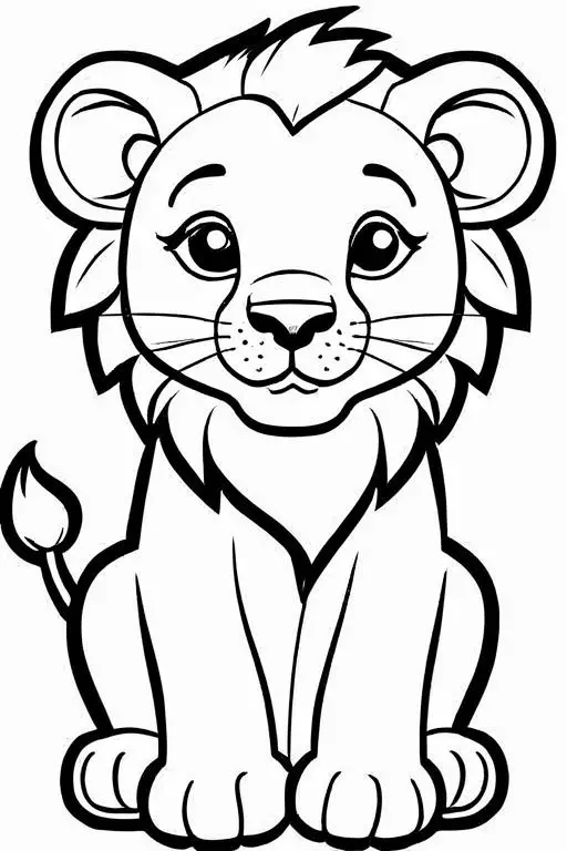 Lion Coloring Page 27 for Kids