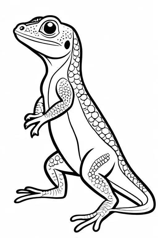 Lizard Coloring Page 2 for Kids