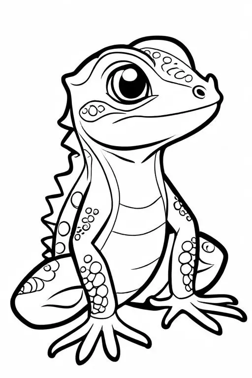 Lizard Coloring Page 3 for Kids