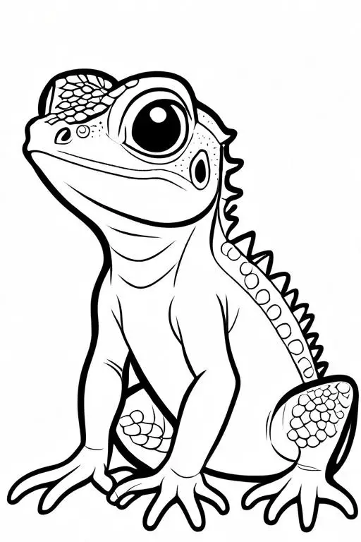 Lizard Coloring Page 5 for Kids