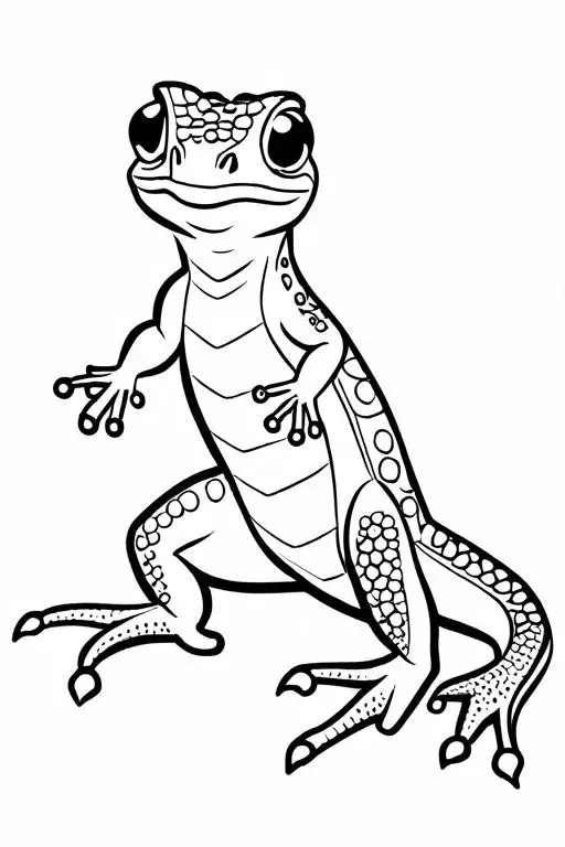 Lizard Coloring Page 8 for Kids