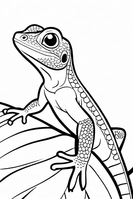 Lizard Coloring Page 9 for Kids