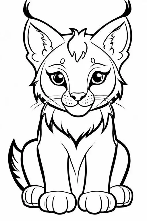 Lynx Coloring Page 12 for Kids