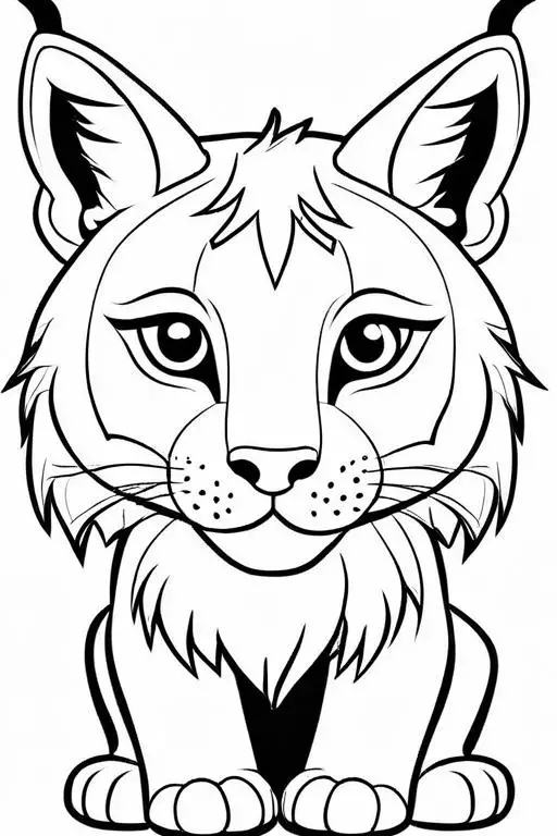 Lynx Coloring Page 2 for Kids