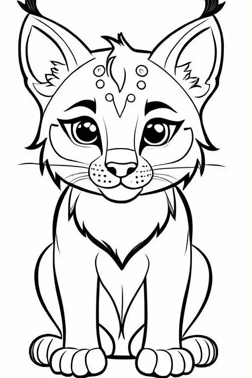 Lynx Coloring Page 4 for Kids