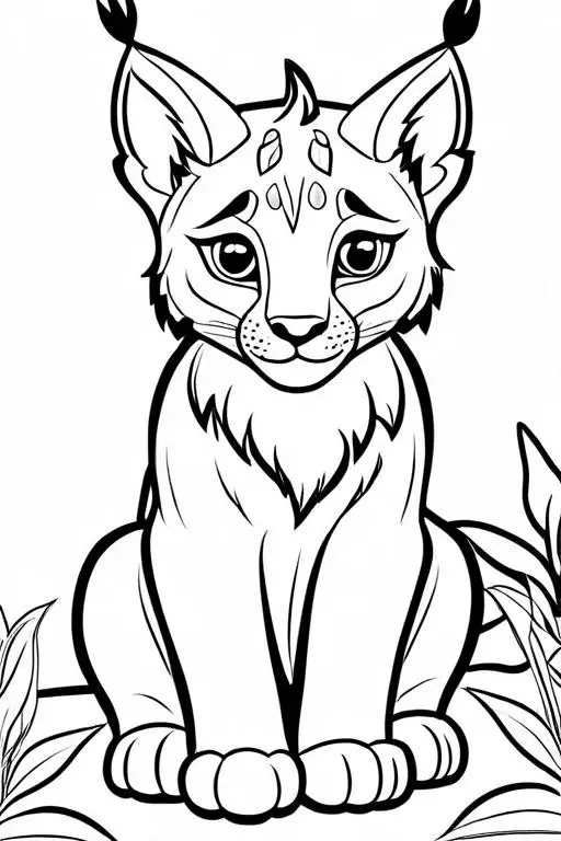 Lynx Coloring Page 6 for Kids