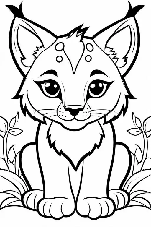 Lynx Coloring Page 7 for Kids