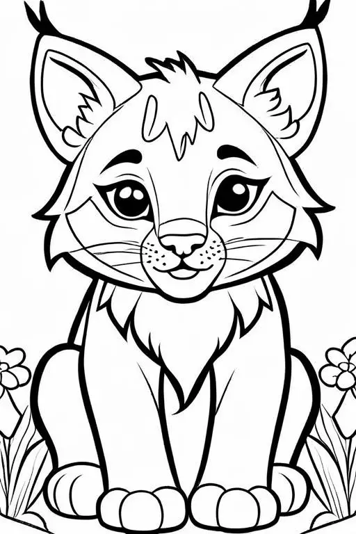 Lynx Coloring Page 9 for Kids