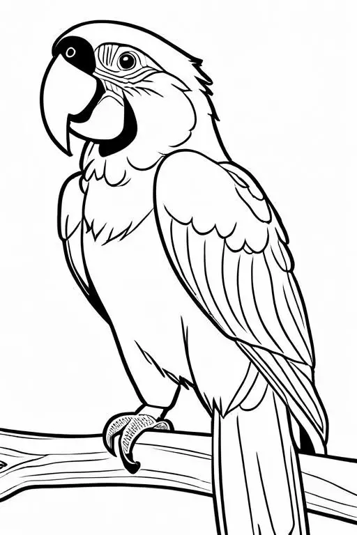 Macaw Coloring Page 3 for Kids