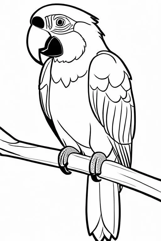 Macaw Coloring Page 5 for Kids