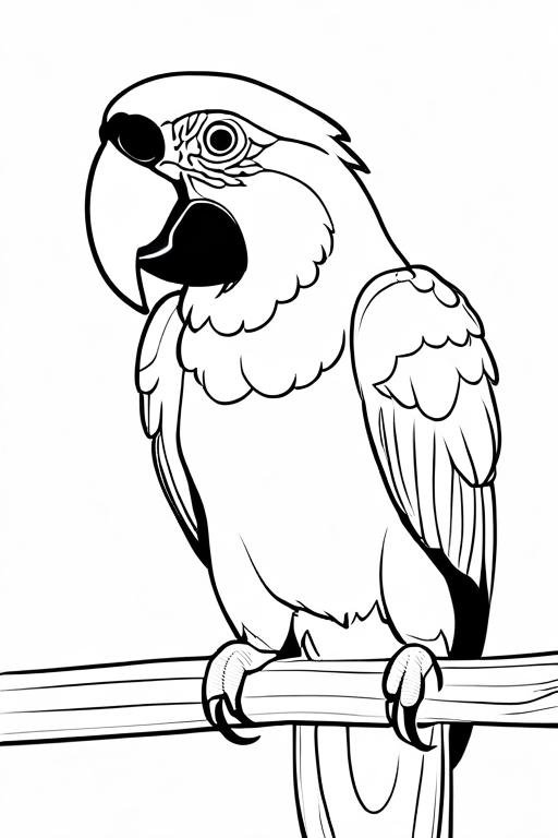 Macaw Coloring Page 8 for Kids