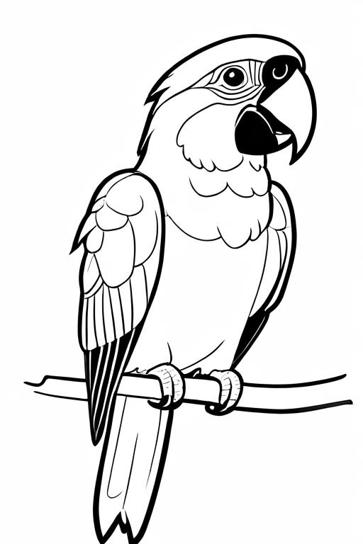 Macaw Coloring Page 9 for Kids