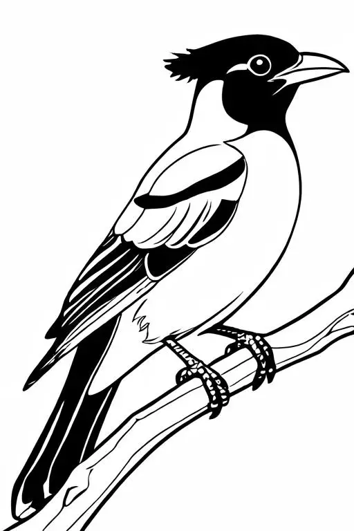 Magpie Coloring Page 11 for Kids