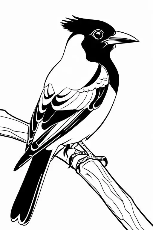 Magpie Coloring Page 12 for Kids