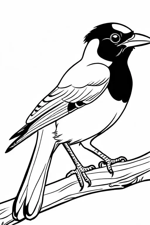 Magpie Coloring Page 13 for Kids