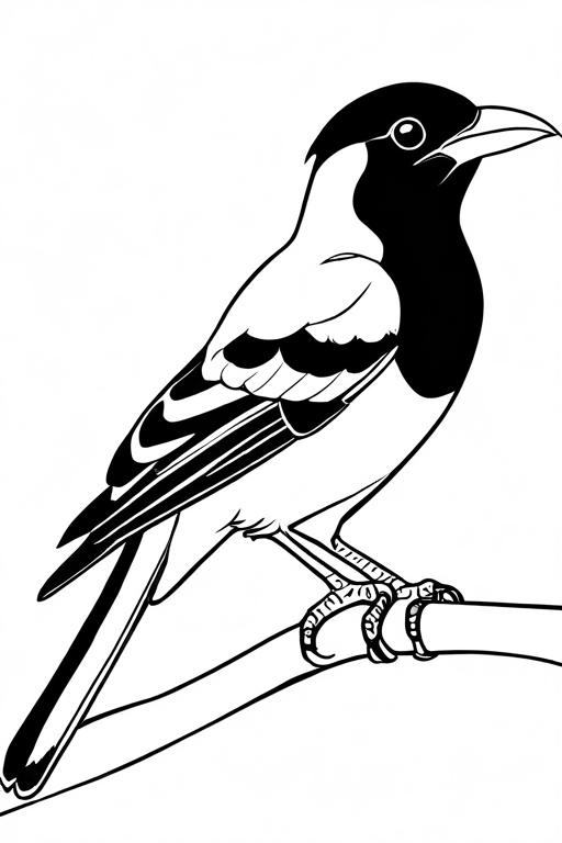 Magpie Coloring Page 17 for Kids