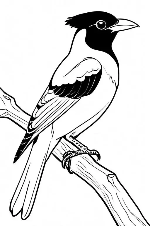 Magpie Coloring Page 18 for Kids