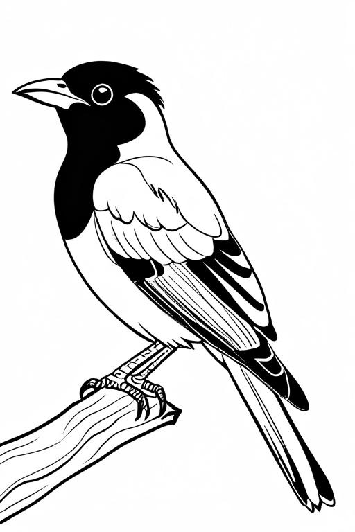 Magpie Coloring Page 19 for Kids