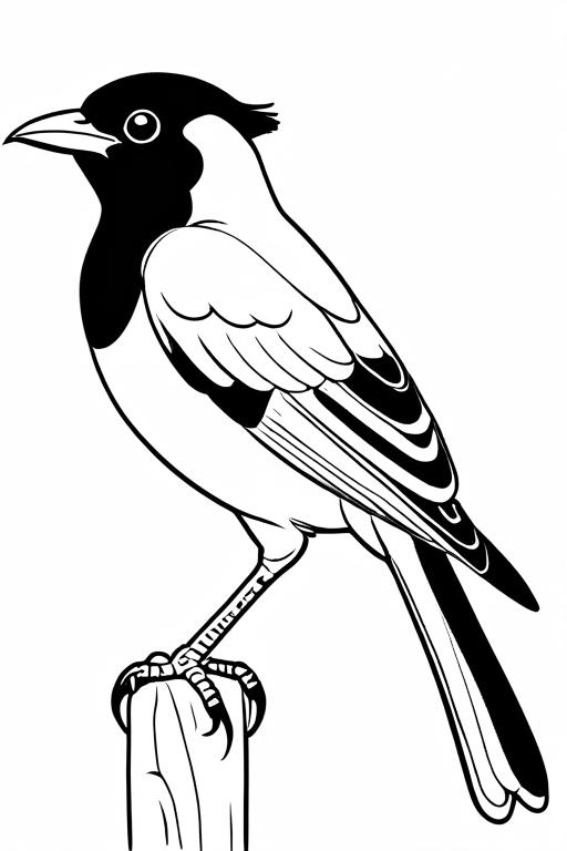 Magpie Coloring Page 5 for Kids