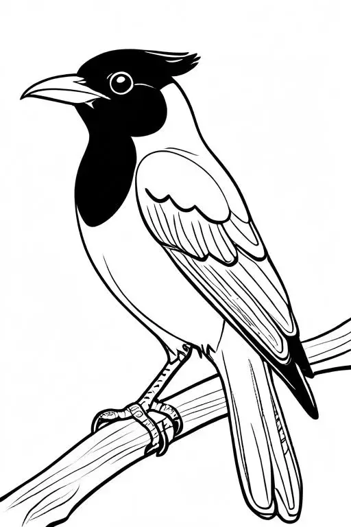 Magpie Coloring Page 7 for Kids