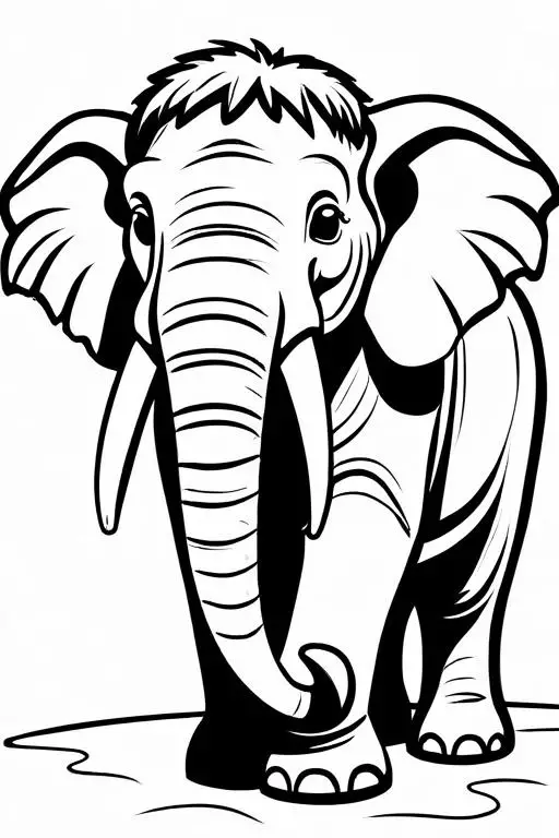 Mammoth Coloring Page 12 for Kids