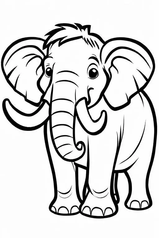 Mammoth Coloring Page 13 for Kids