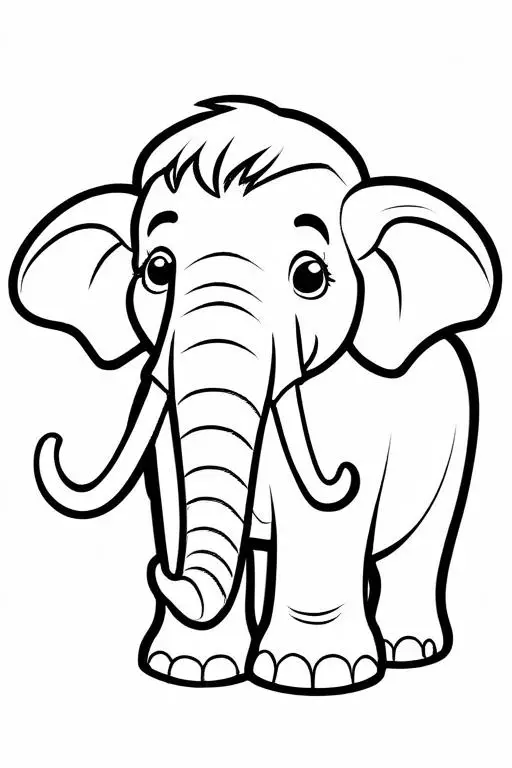 Mammoth Coloring Page 16 for Kids