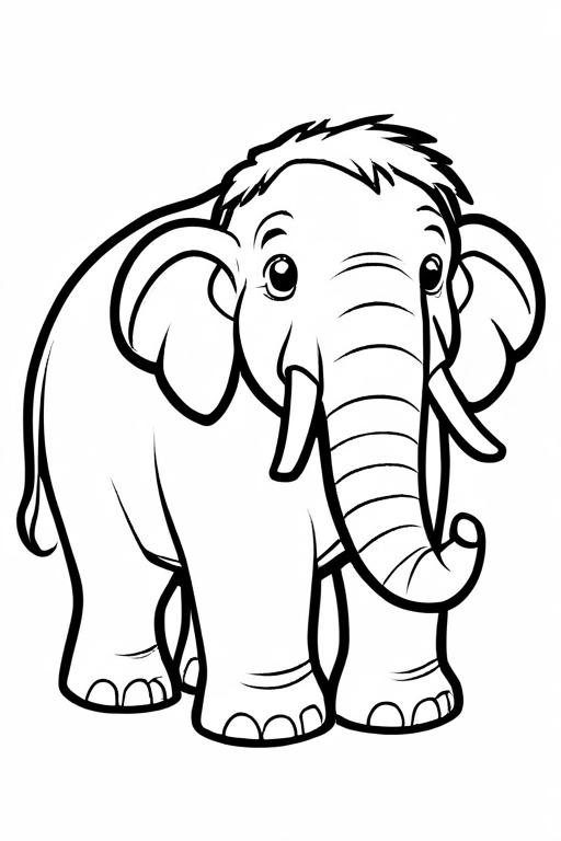 Mammoth Coloring Page 17 for Kids