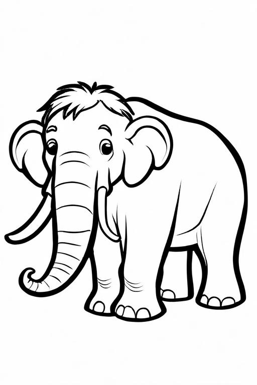 Mammoth Coloring Page 21 for Kids