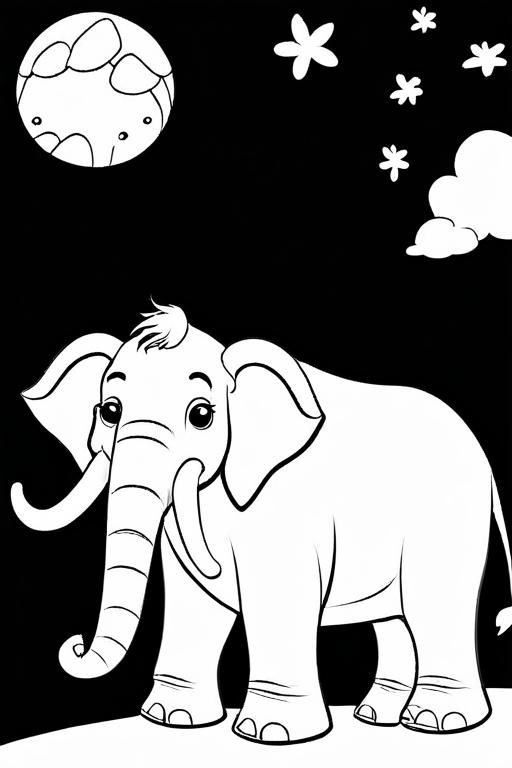 Mammoth Coloring Page 22 for Kids