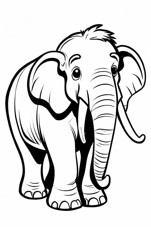 Mammoth Coloring Page 25 for Kids