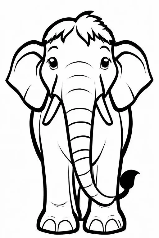 Mammoth Coloring Page 26 for Kids