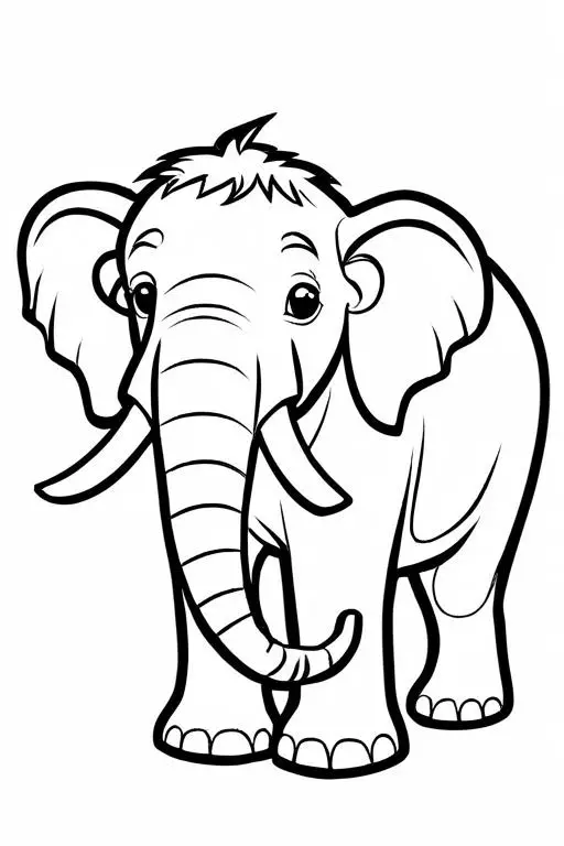 Mammoth Coloring Page 29 for Kids