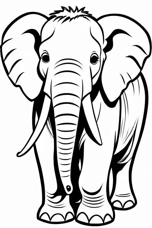 Mammoth Coloring Page 31 for Kids