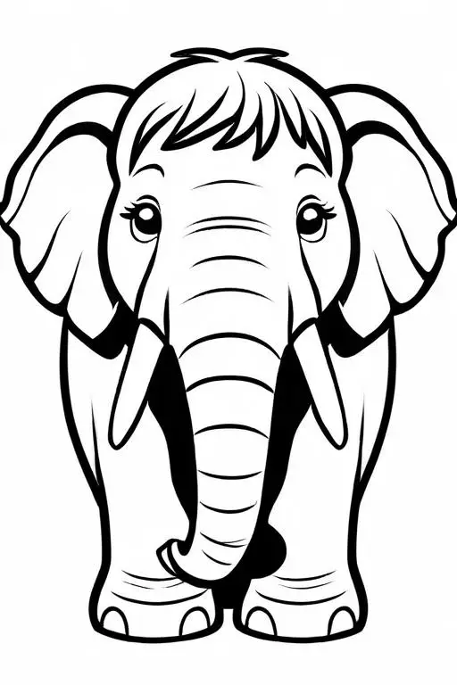 Mammoth Coloring Page 39 for Kids