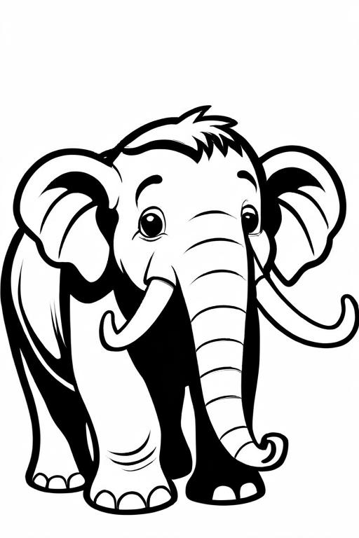 Mammoth Coloring Page 41 for Kids