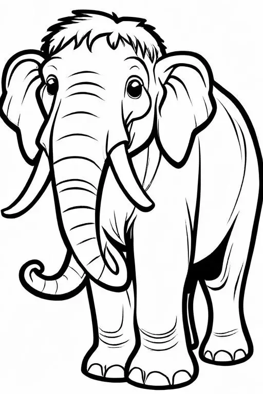 Mammoth Coloring Page 42 for Kids