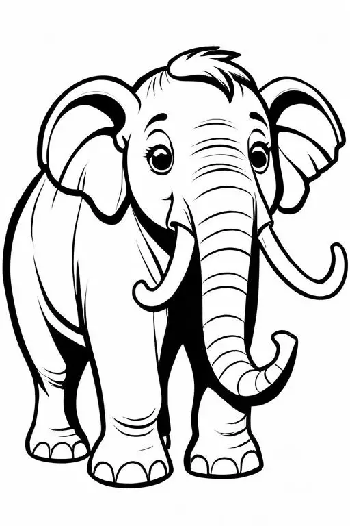 Mammoth Coloring Page 43 for Kids