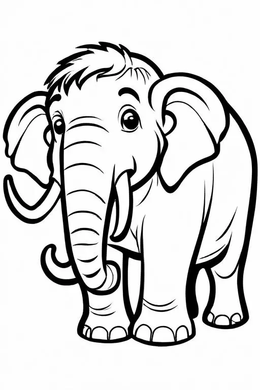 Mammoth Coloring Page 46 for Kids