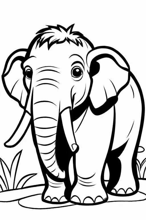 Mammoth Coloring Page 5 for Kids