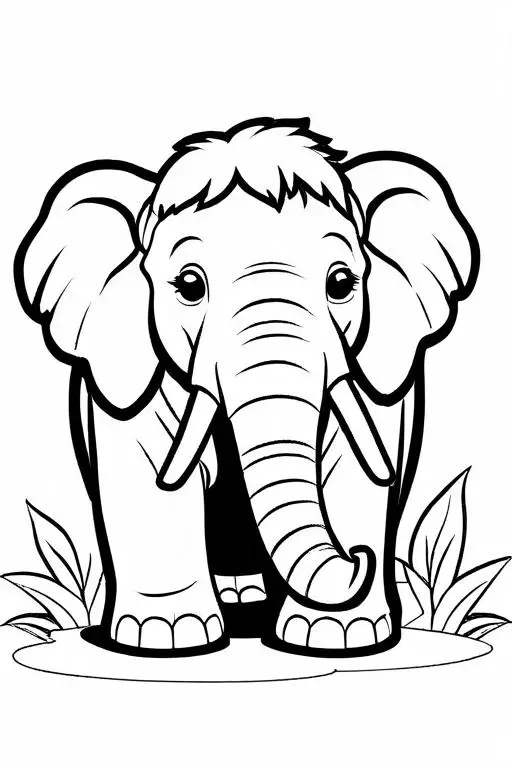 Mammoth Coloring Page 8 for Kids