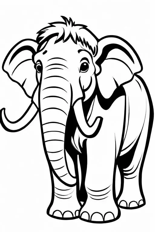 Mammoth Coloring Page 9 for Kids