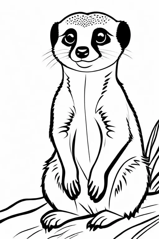 Meerkat Coloring Page 5 for Kids