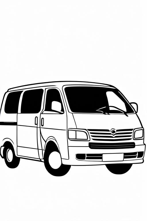 Minivan Coloring Page 20 for Kids