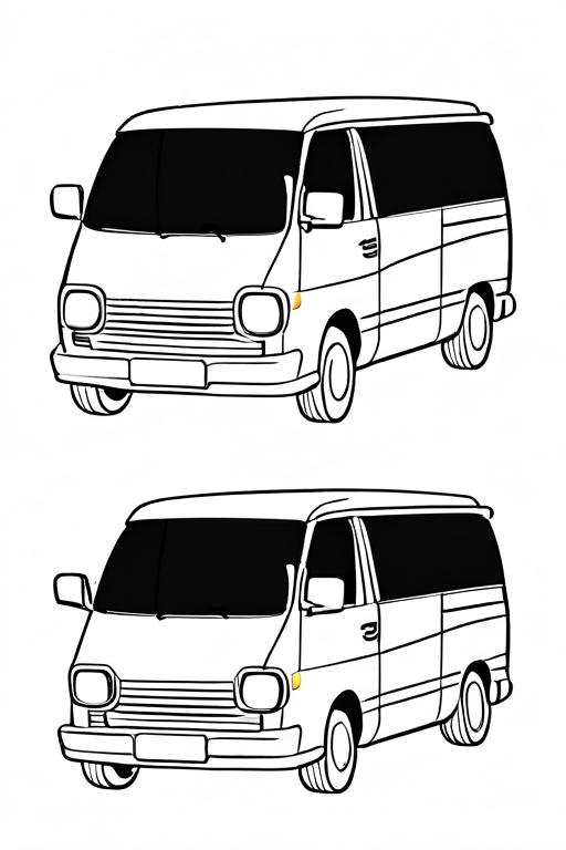 Minivan Coloring Page 39 for Kids