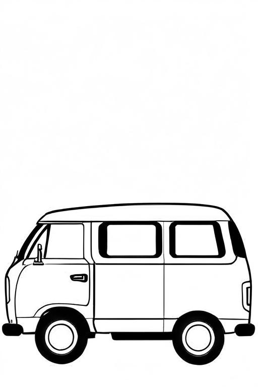 Minivan Coloring Page 41 for Kids