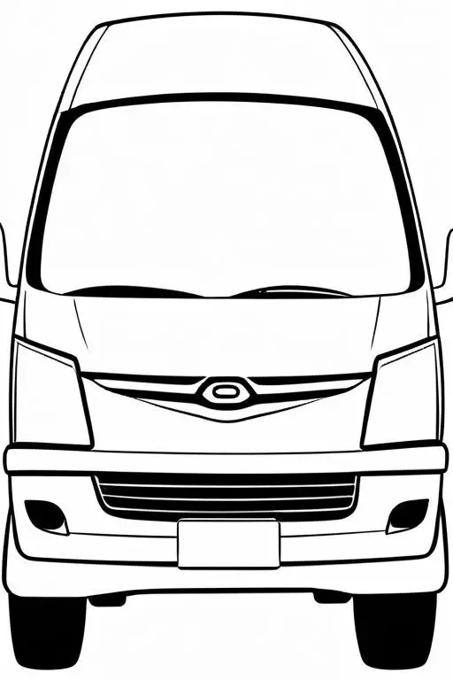 Minivan Coloring Page 42 for Kids