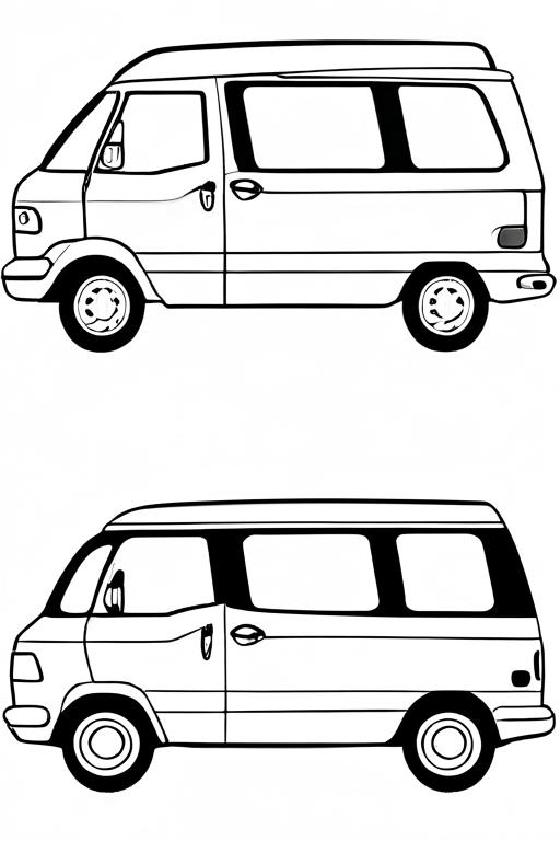 Minivan Coloring Page 5 for Kids