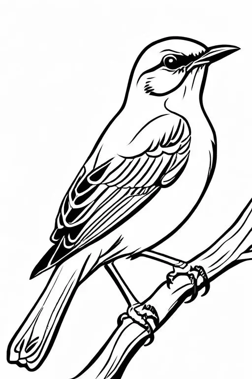 Mockingbird Coloring Page 10 for Kids